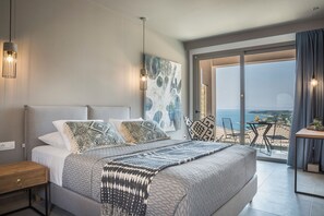 Deluxe Double Room | In-room safe, free WiFi, bed sheets - Asteris Hotel (Kefalonia)