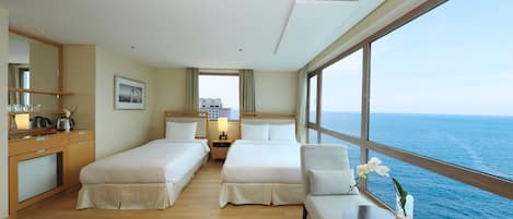 Family Twin Room, Sea View (Two Rooms Family Twin) | 1 bedroom, premium bedding, down comforters, in-room safe