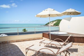 Dúplex, 2 habitaciones, hidromasaje, vista al mar | Terraza