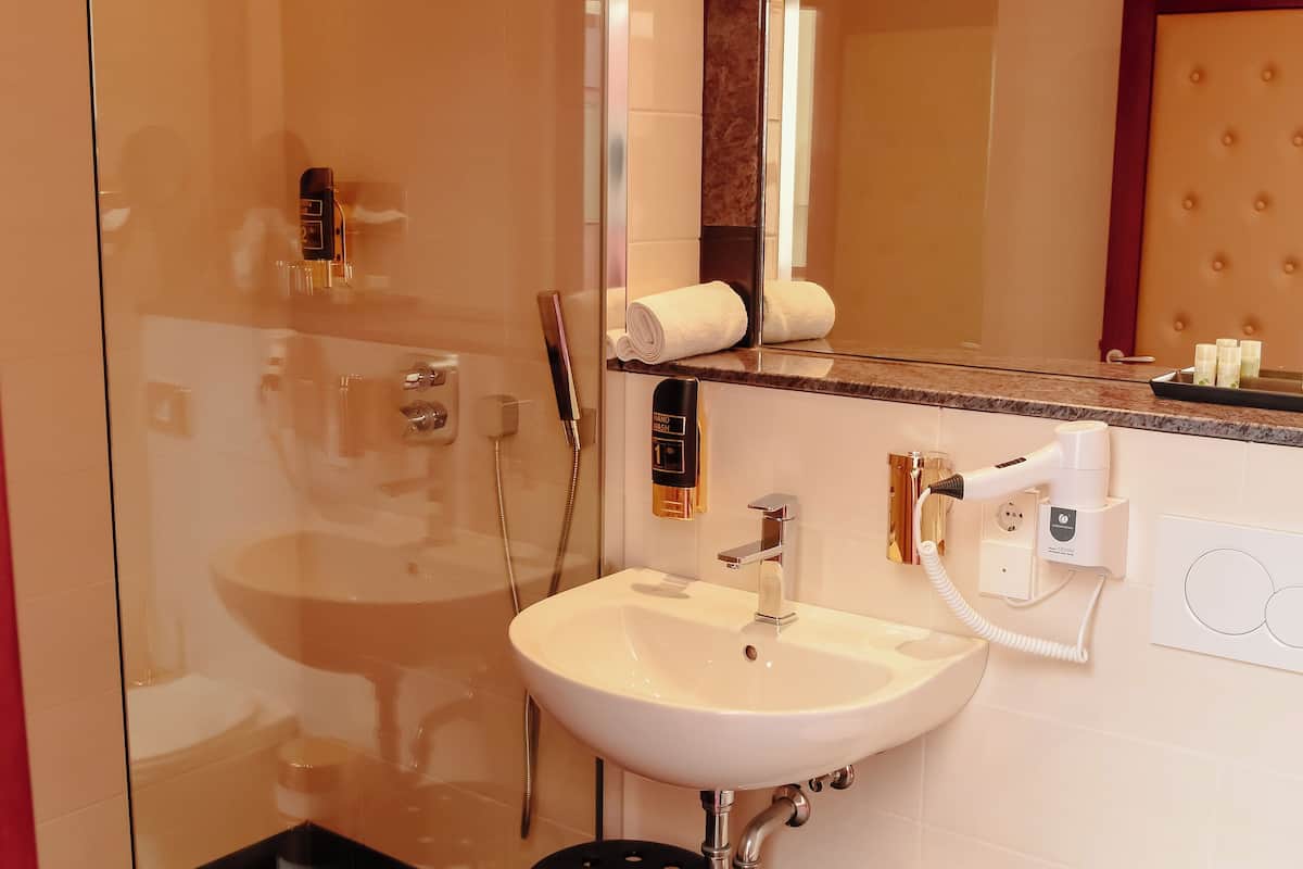 free toiletries, hair dryer, bathrobes, slippers