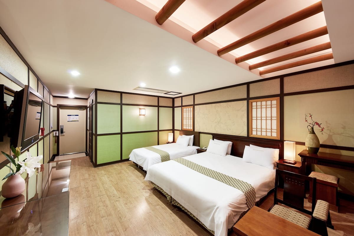 Standard Twin Room (Hot Spring Water) - Rate for 2, Extra Charges Apply | Blackout curtains, iron/ironing board, free WiFi, bed sheets