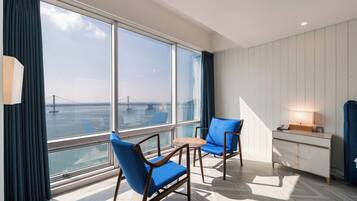 Signature Ocean Double Room | Premium bedding, desk, iron/ironing board, free wired internet