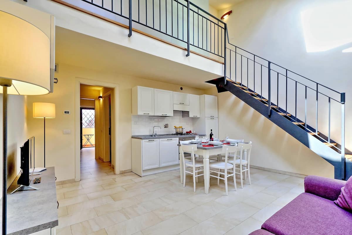 Duplex, 2 Bedrooms (2/A, Borgo Albizi 29 - Lift) | Private kitchen | Coffee/tea maker, full-sized fridge, microwave, stovetop