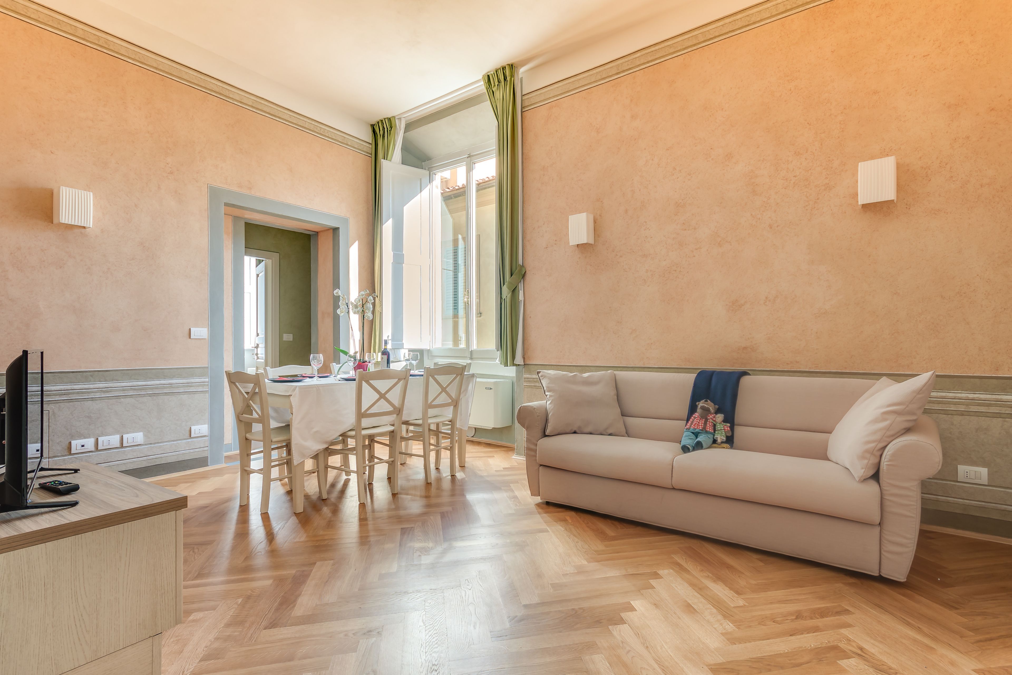 Maisonnette, 3 slaapkamers (9/A , Borgo Albizi 29 - Lift) | Woonkamer | Televisie