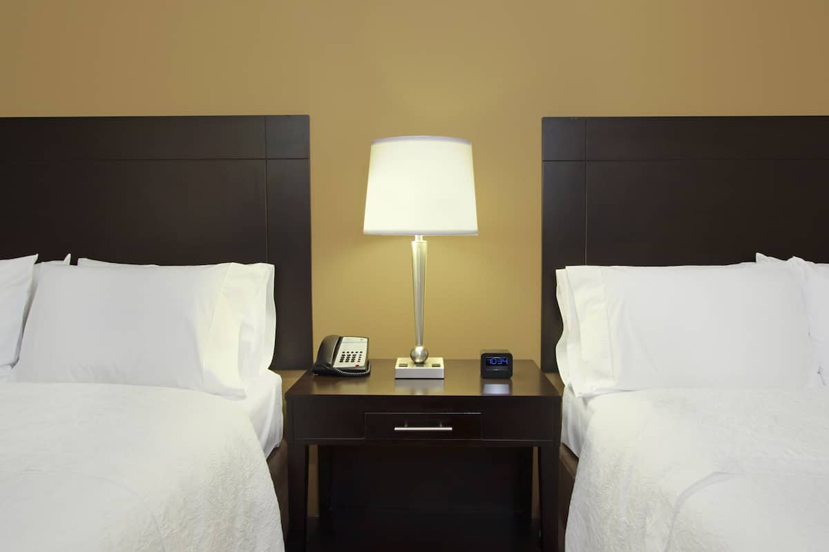 two queens | desk, blackout curtains, iron/ironing board, free cots/infant beds