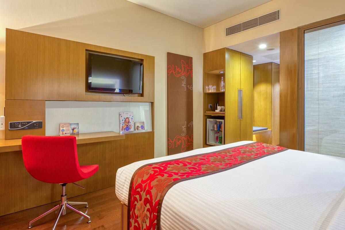 Executive-Zimmer, 1 King-Bett | 1 Schlafzimmer, hochwertige Bettwaren, Daunenbettdecken, Minibar