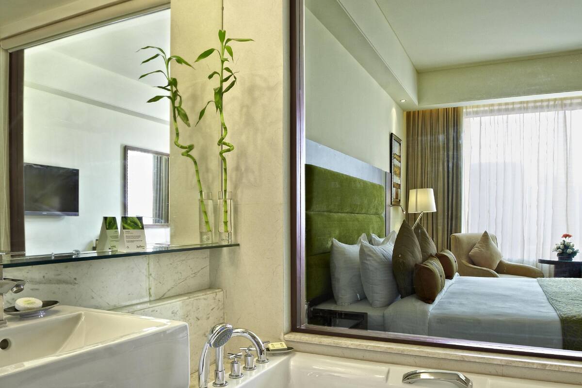 shower, eco-friendly toiletries, hair dryer, bathrobes