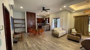 Family Cabin, 2 Bedrooms, Kitchen, Garden Area | Living area | 60-inch TV with cable channels, foosball, table tennis - Paraiso Rainforest and Beach Hotel (Omoa)