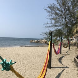 Private beach, sun-loungers, beach volleyball, kayaking