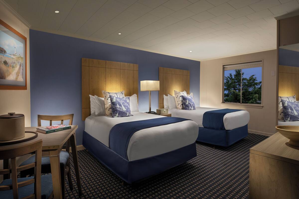 Habitación estándar doble | Escritorio, tabla de planchar con plancha, wifi gratis y ropa de cama