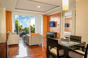 Condo, 2 Bedrooms | Living area | 32-inch LCD TV with satellite channels, TV