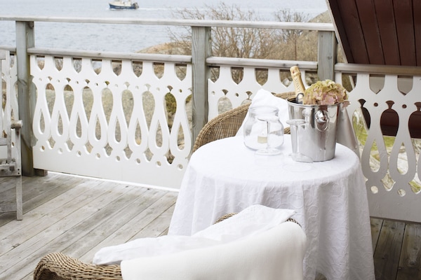 Tweepersoonskamer, terras, uitzicht op zee | Terras
