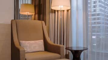 Premium bedding, down duvets, memory-foam beds, minibar