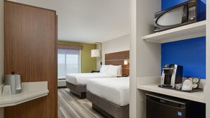 A hotel room with two beds, a microwave, a coffee maker, and a mini fridge. - Holiday Inn Express Hotel & Suites Tullahoma by IHG (Tullahoma)