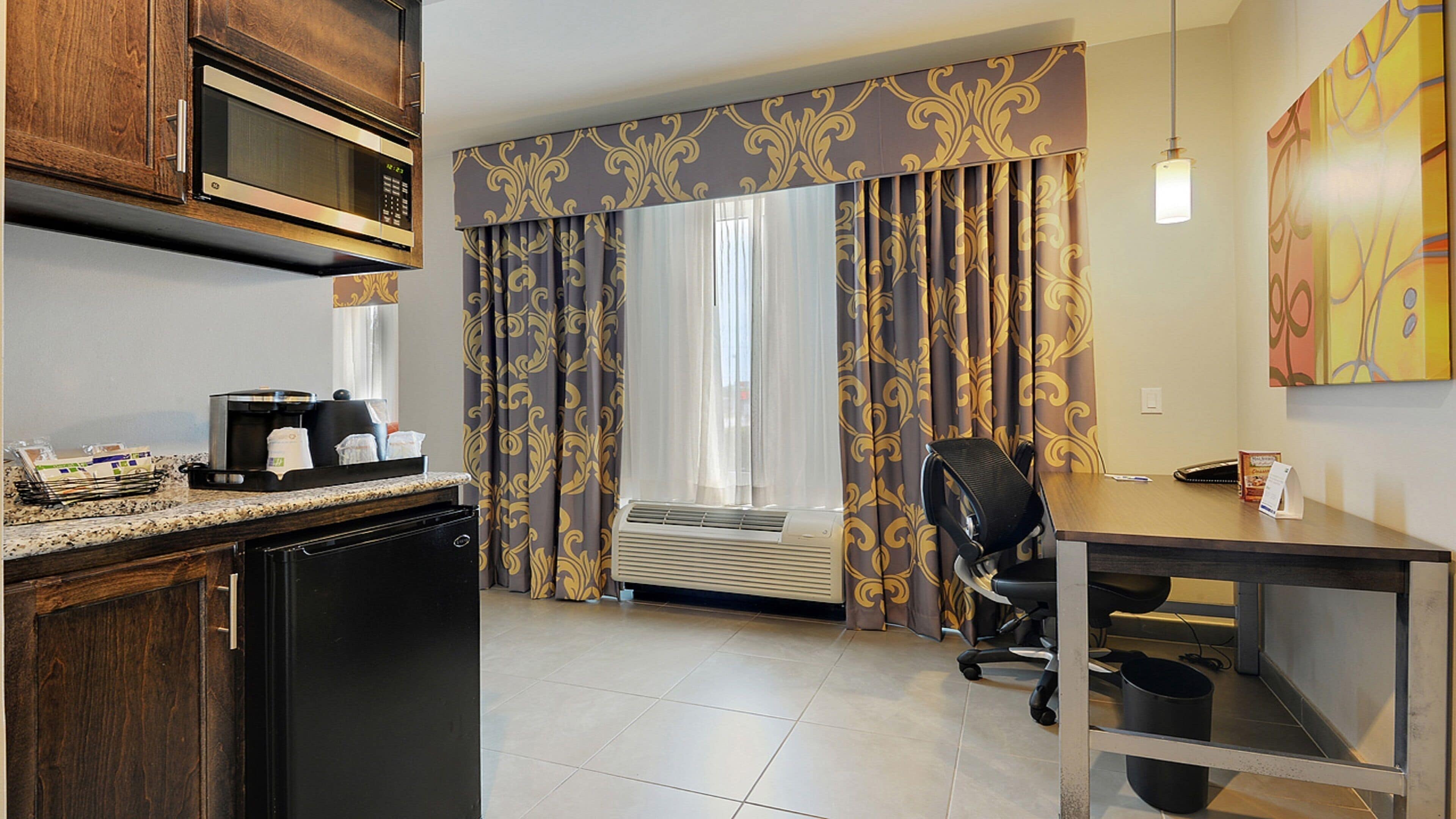 suite, 2 queen beds | 1 bedroom, desk, blackout curtains, iron/ironing board