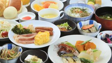 Morgenmadsbuffet hver dag (1540 JPY pr. person)