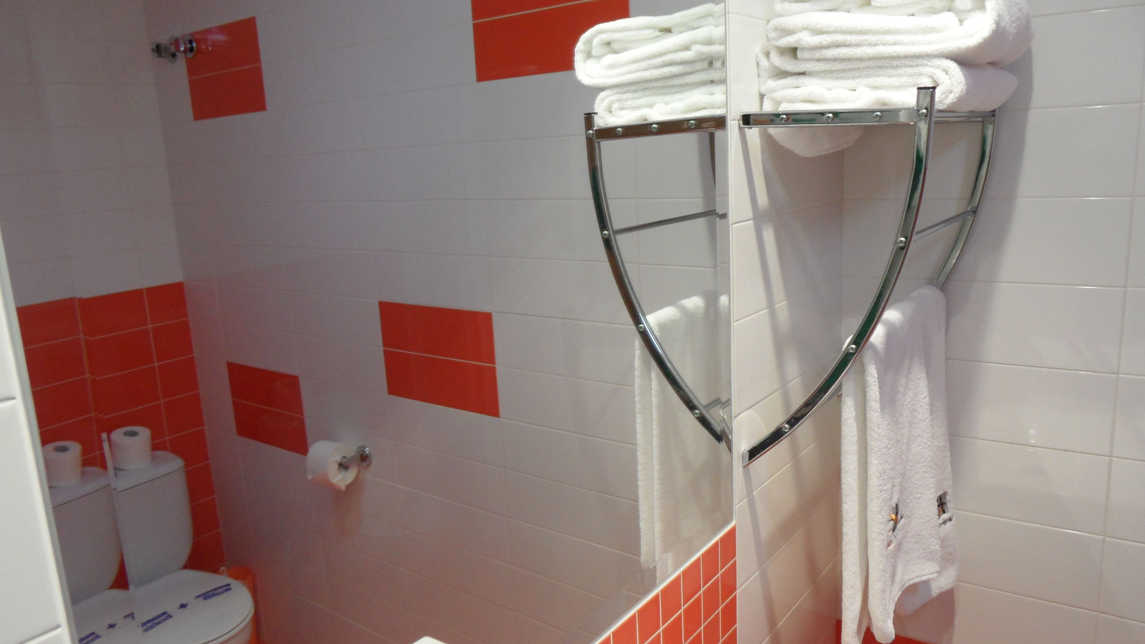 free toiletries, hair dryer, towels