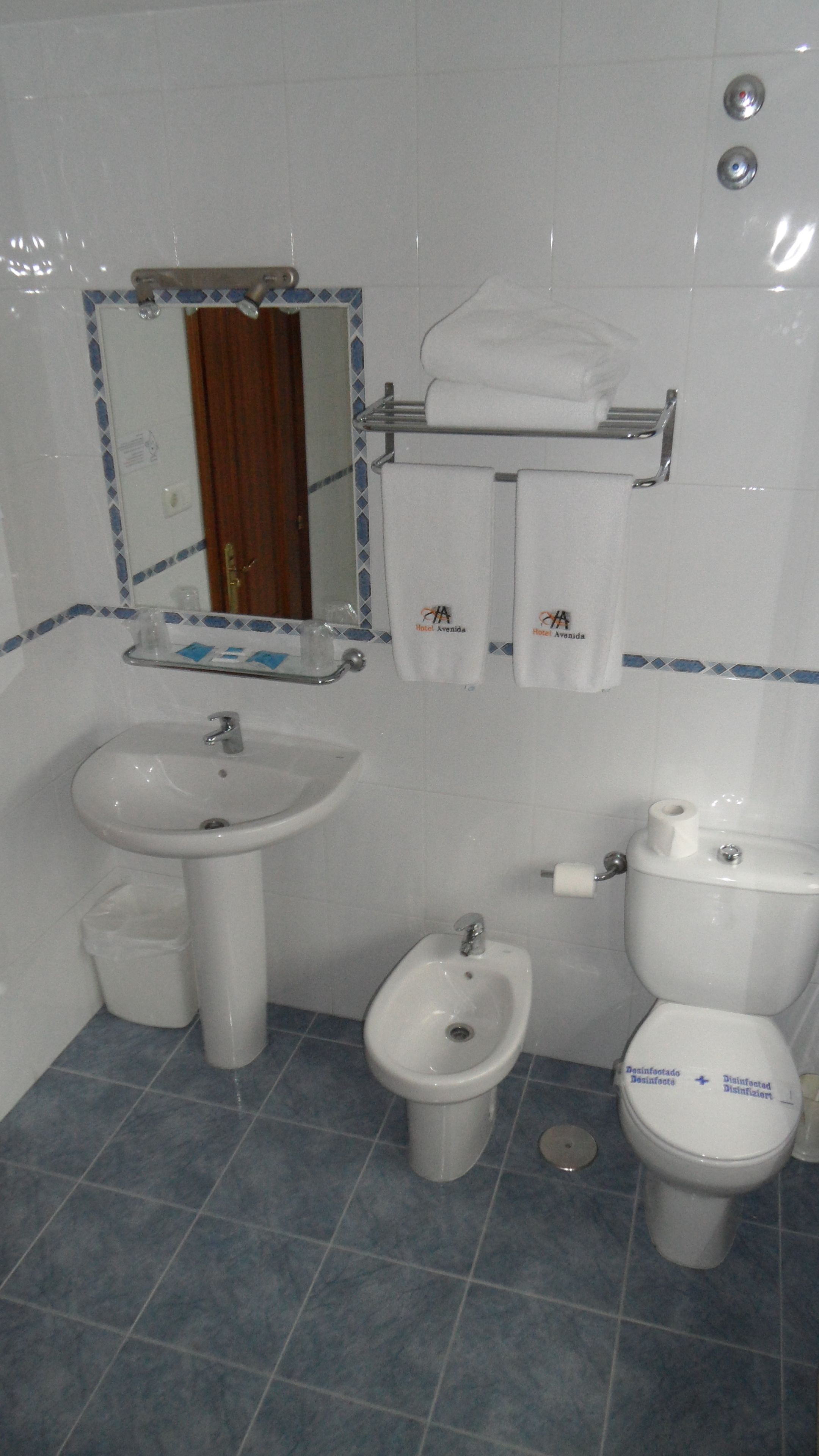 free toiletries, hair dryer, towels