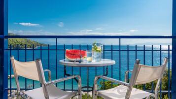 Chambre Panoramique, vue mer | Vue depuis le balcon