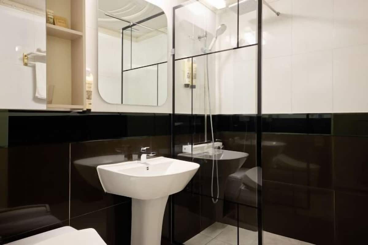 Kostenlose Toilettenartikel, Haartrockner, Hausschuhe, Bidet