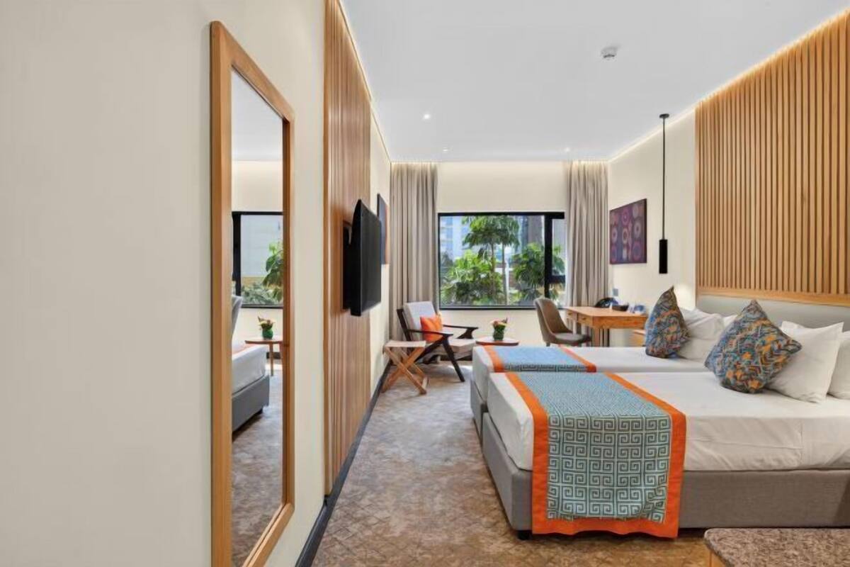 Premium bedding, memory-foam beds, minibar, in-room safe