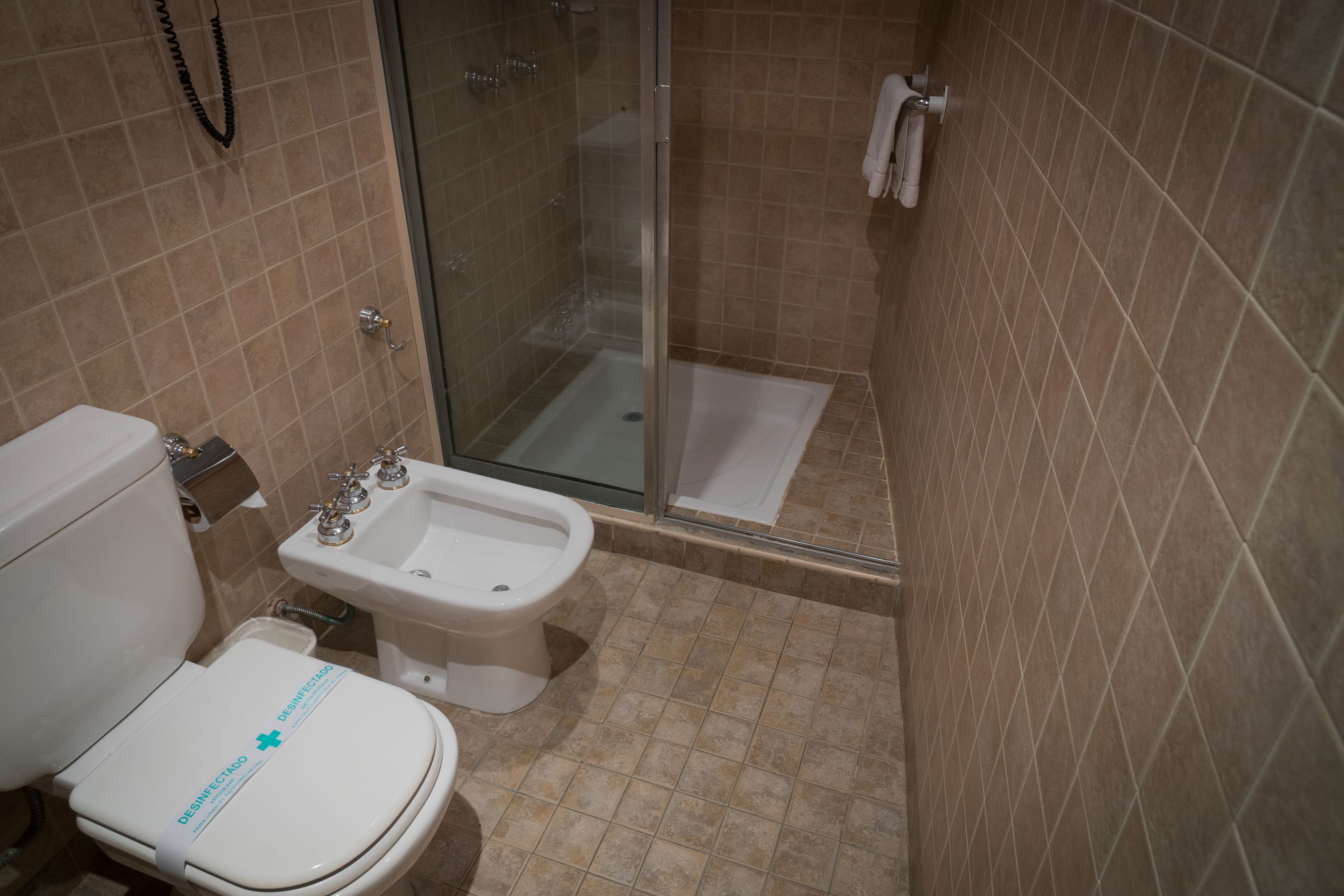 shower, rainfall showerhead, hair dryer, bidet