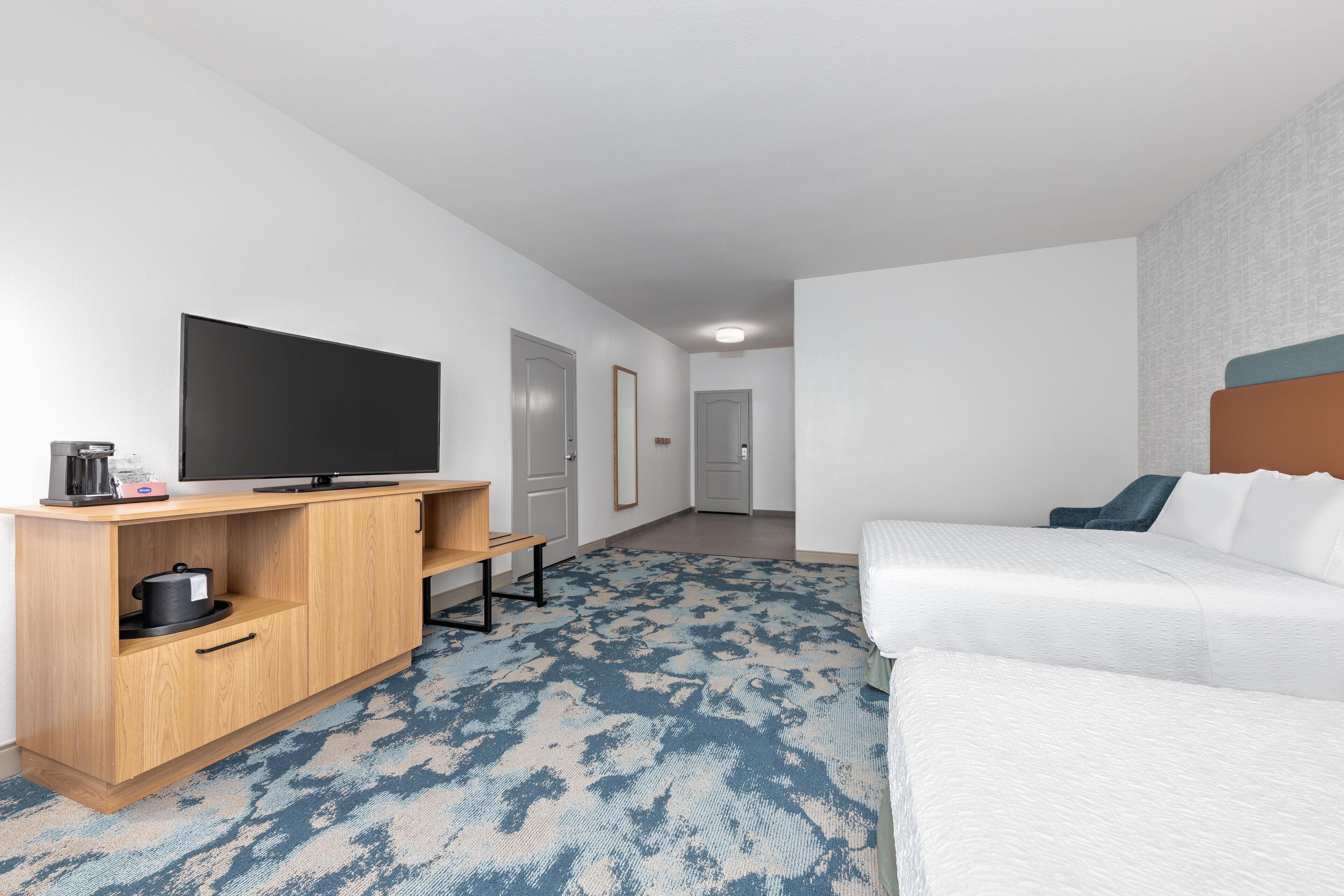 Room, 2 Queen Beds, Accessible, Bathtub | Blackout drapes, iron/ironing board, free WiFi, bed sheets