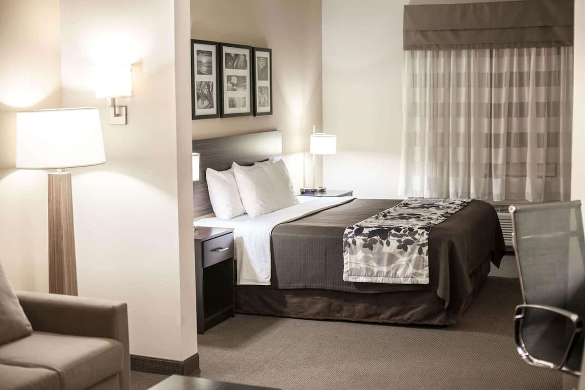 Hypo-allergenic bedding, desk, iron/ironing board, bed sheets