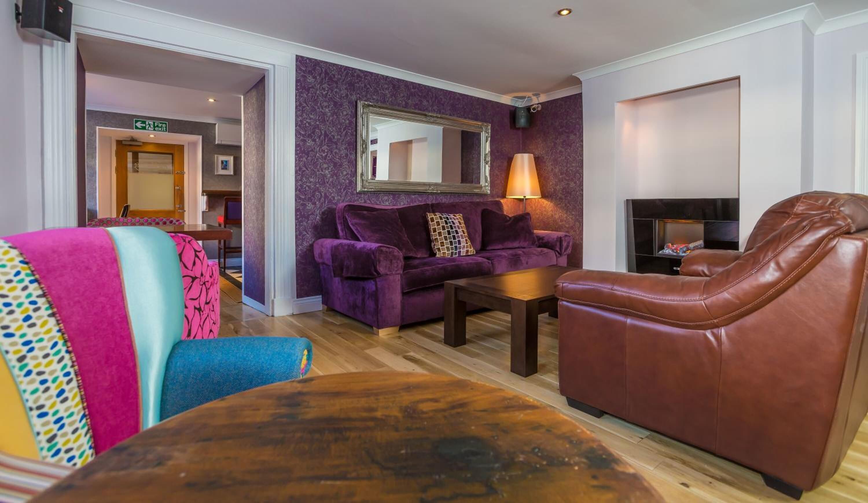 Det finns frukost, lunch och middag