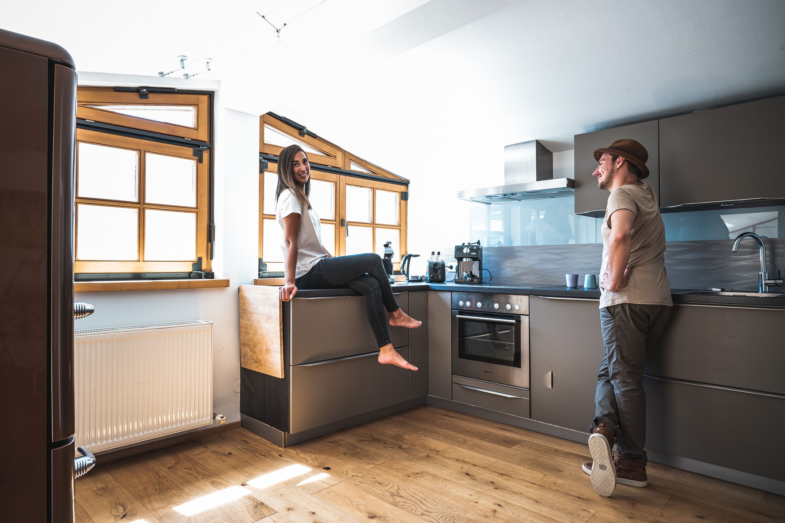 panoramic penthouse, 1 bedroom, terrace, mountain view | private kitchen