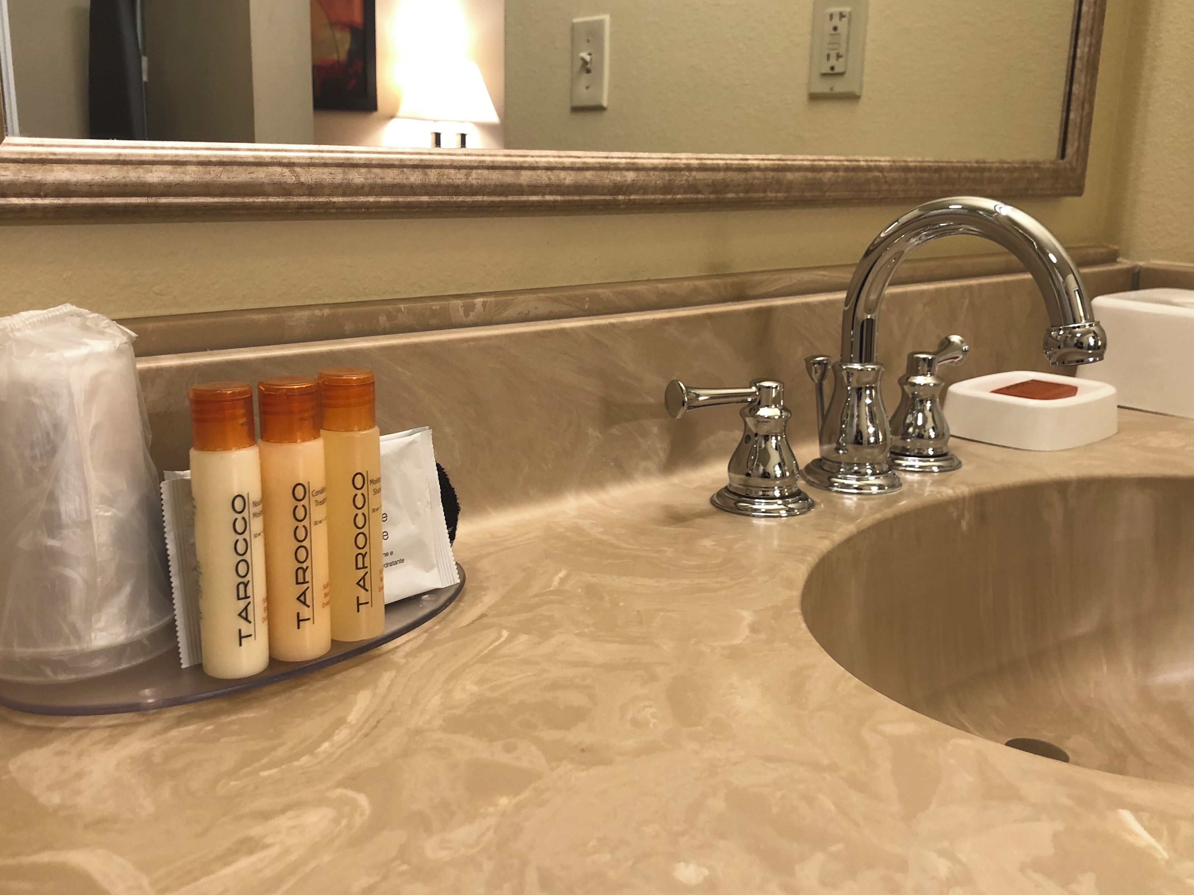 combined shower/bathtub, hair dryer, towels, soap