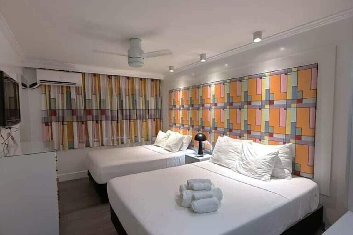 Standard Room, 2 Double Beds | Egyptian cotton sheets, premium bedding, down comforters, minibar