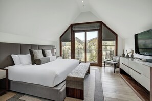 1 quarto, roupas de cama premium, cofres nos quartos