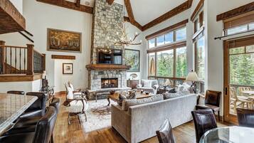 Télévision, cheminée