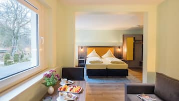 Premium bedding, minibar, in-room safe, desk