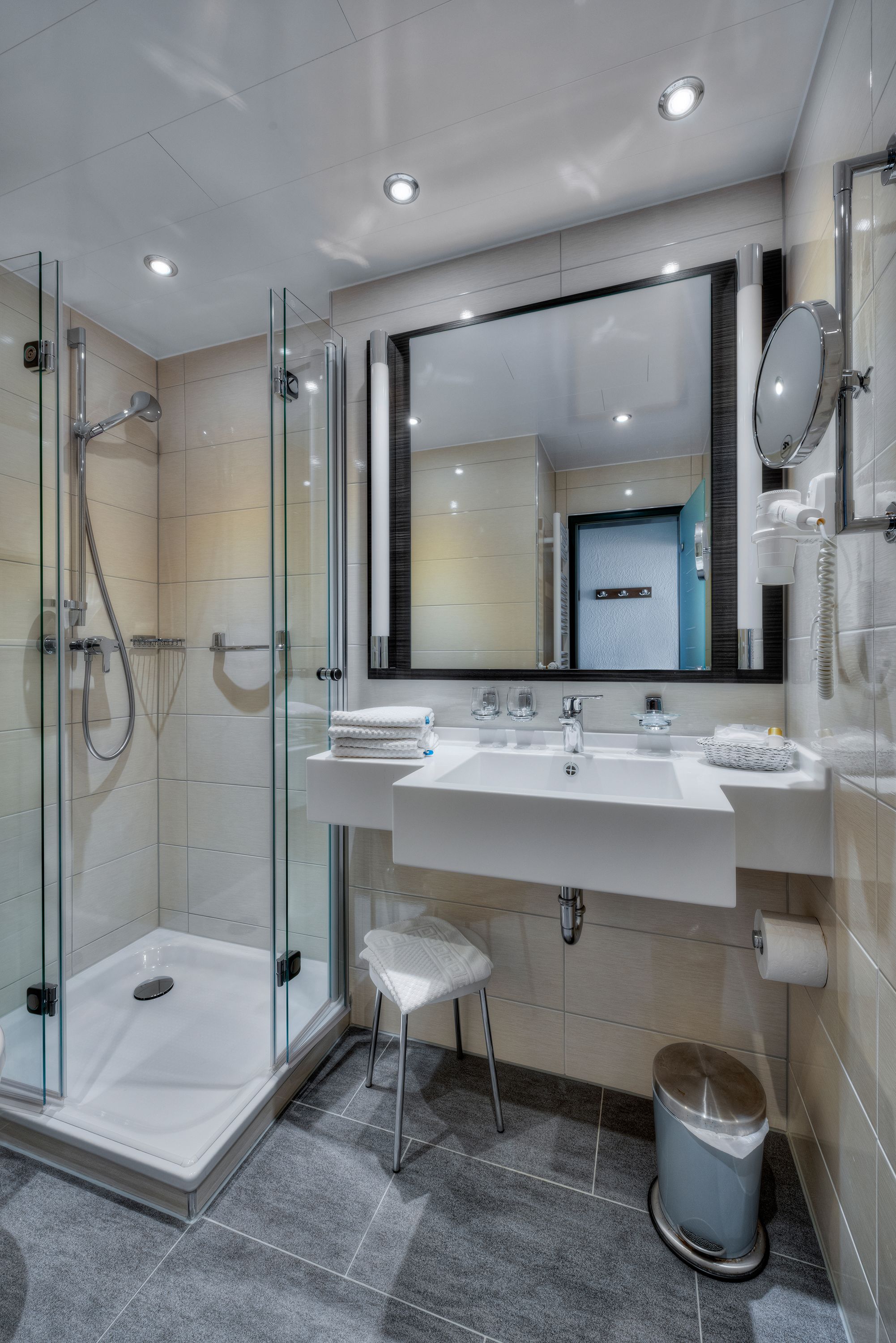 free toiletries, hair dryer, bathrobes, slippers