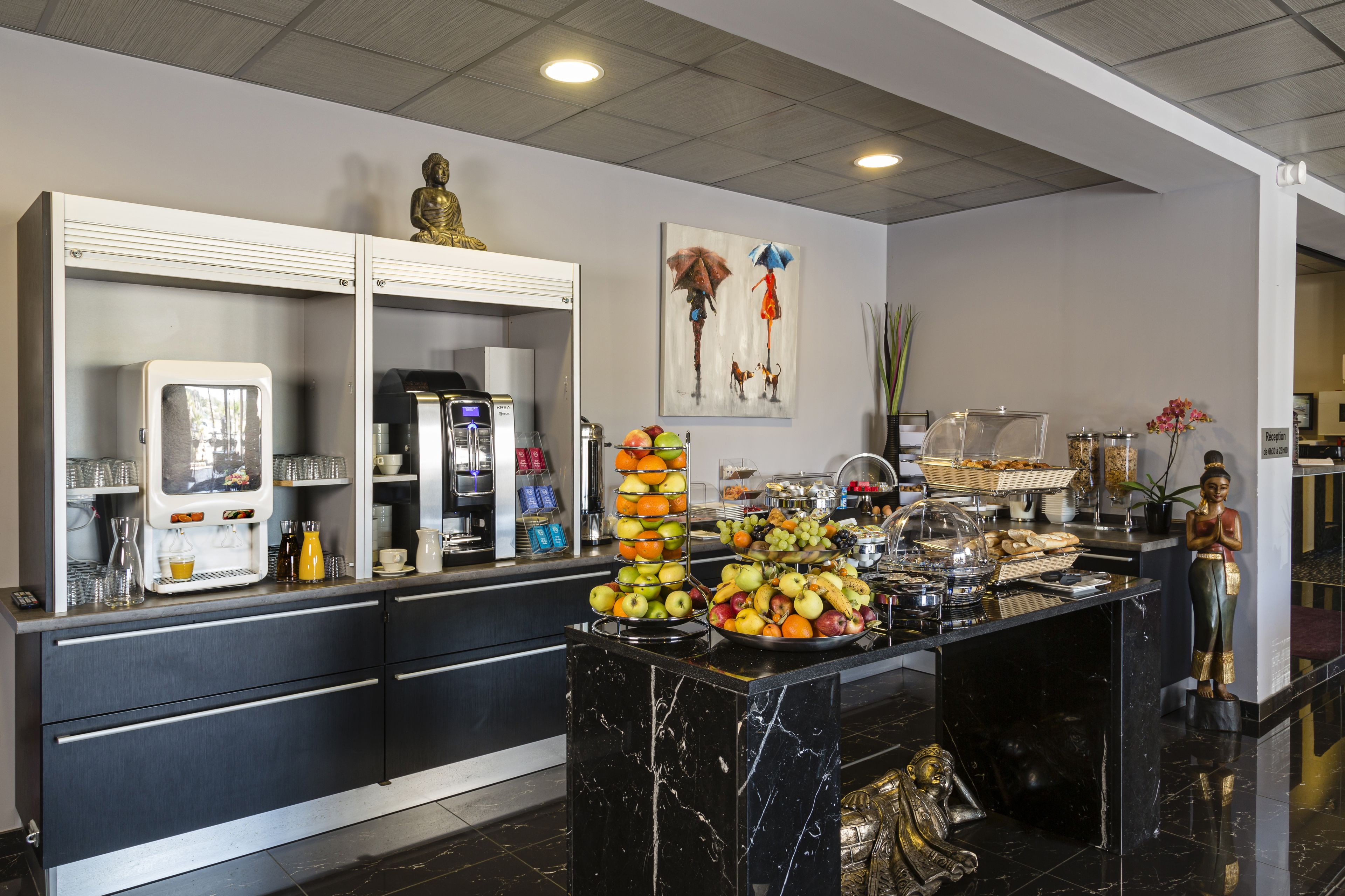 daily buffet breakfast (eur 13 per person)