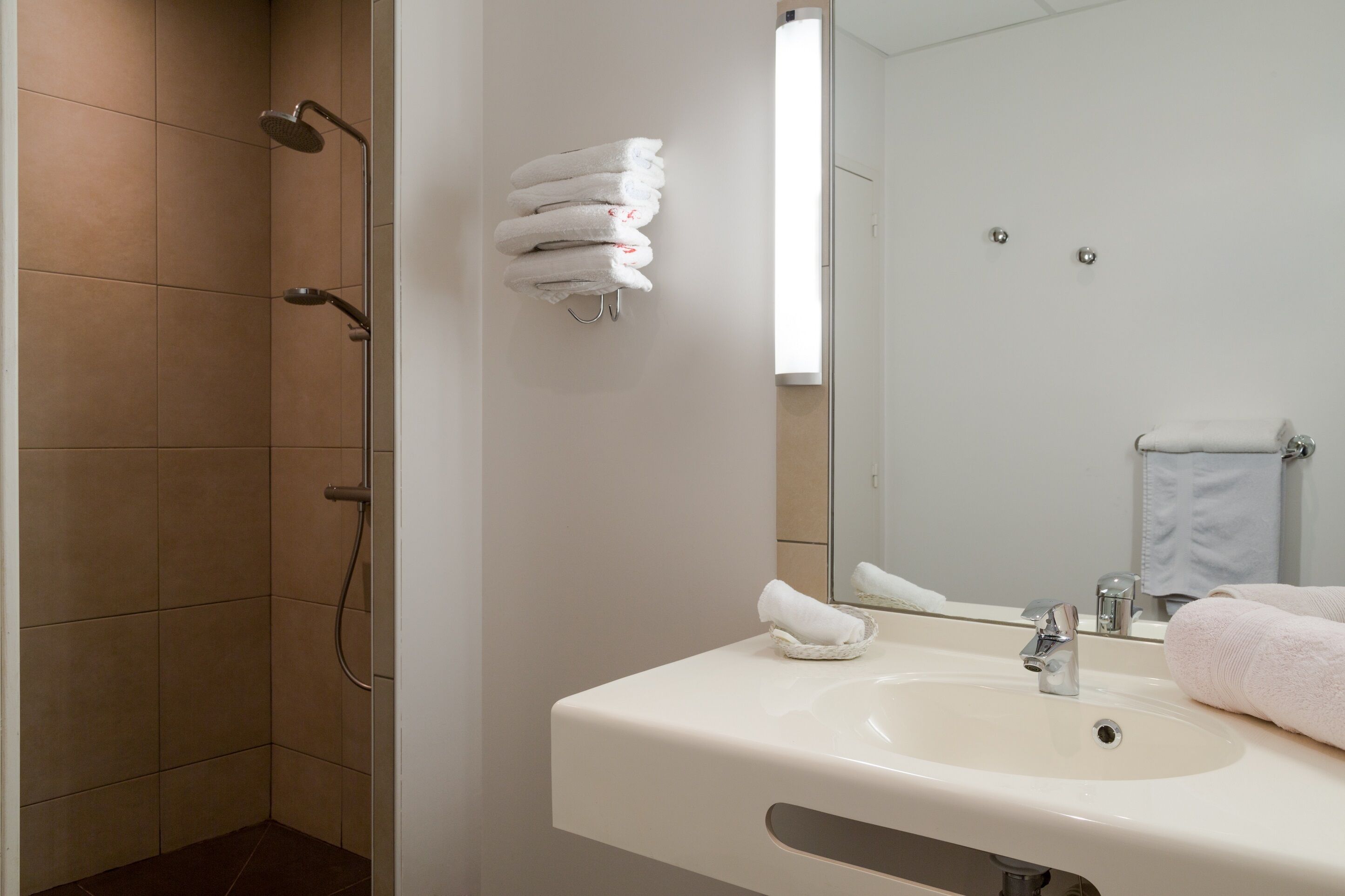 free toiletries, hair dryer, towels