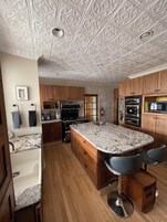 Fridge, coffee/tea maker, electric kettle