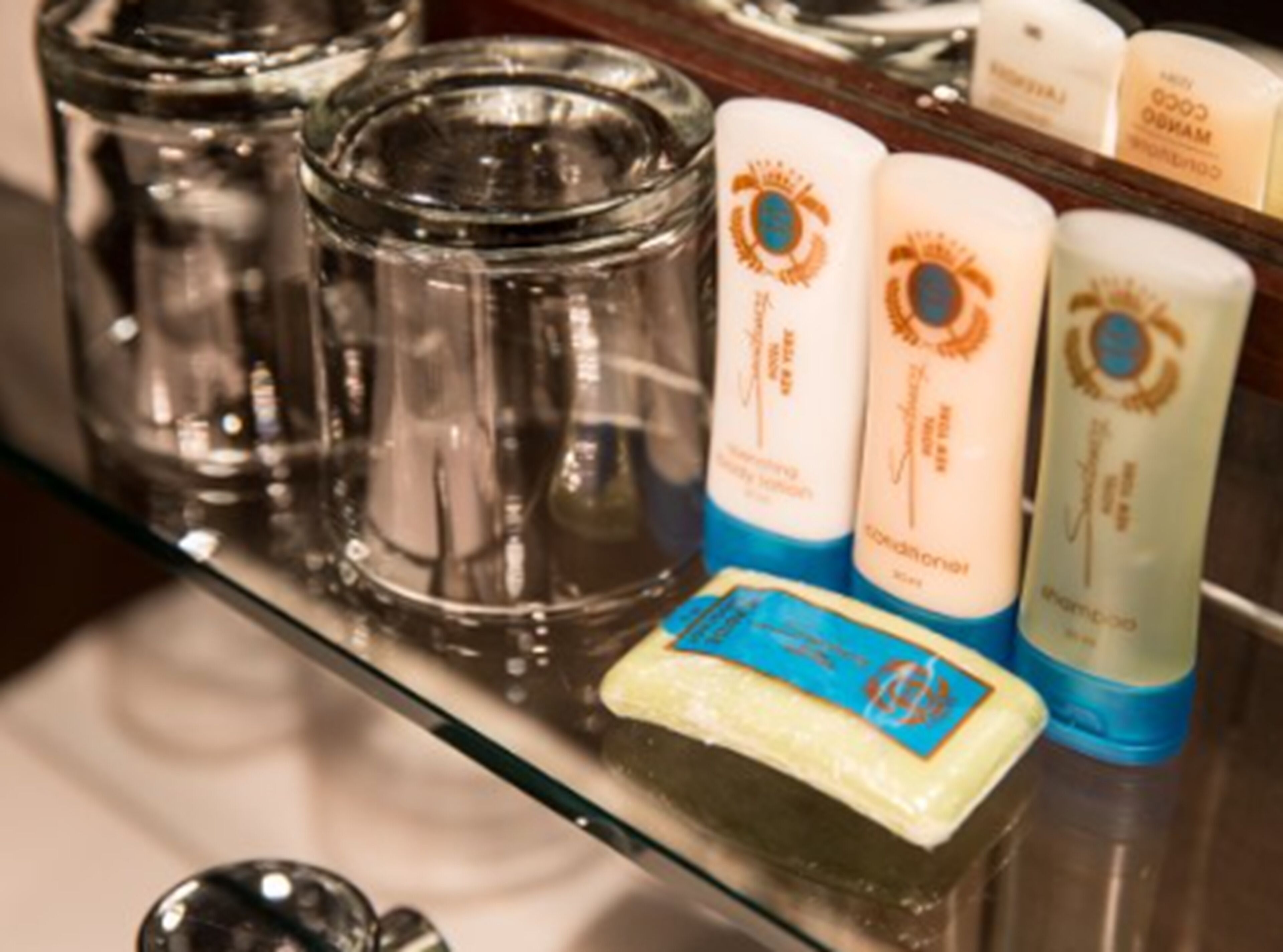 shower, rainfall showerhead, designer toiletries, hair dryer