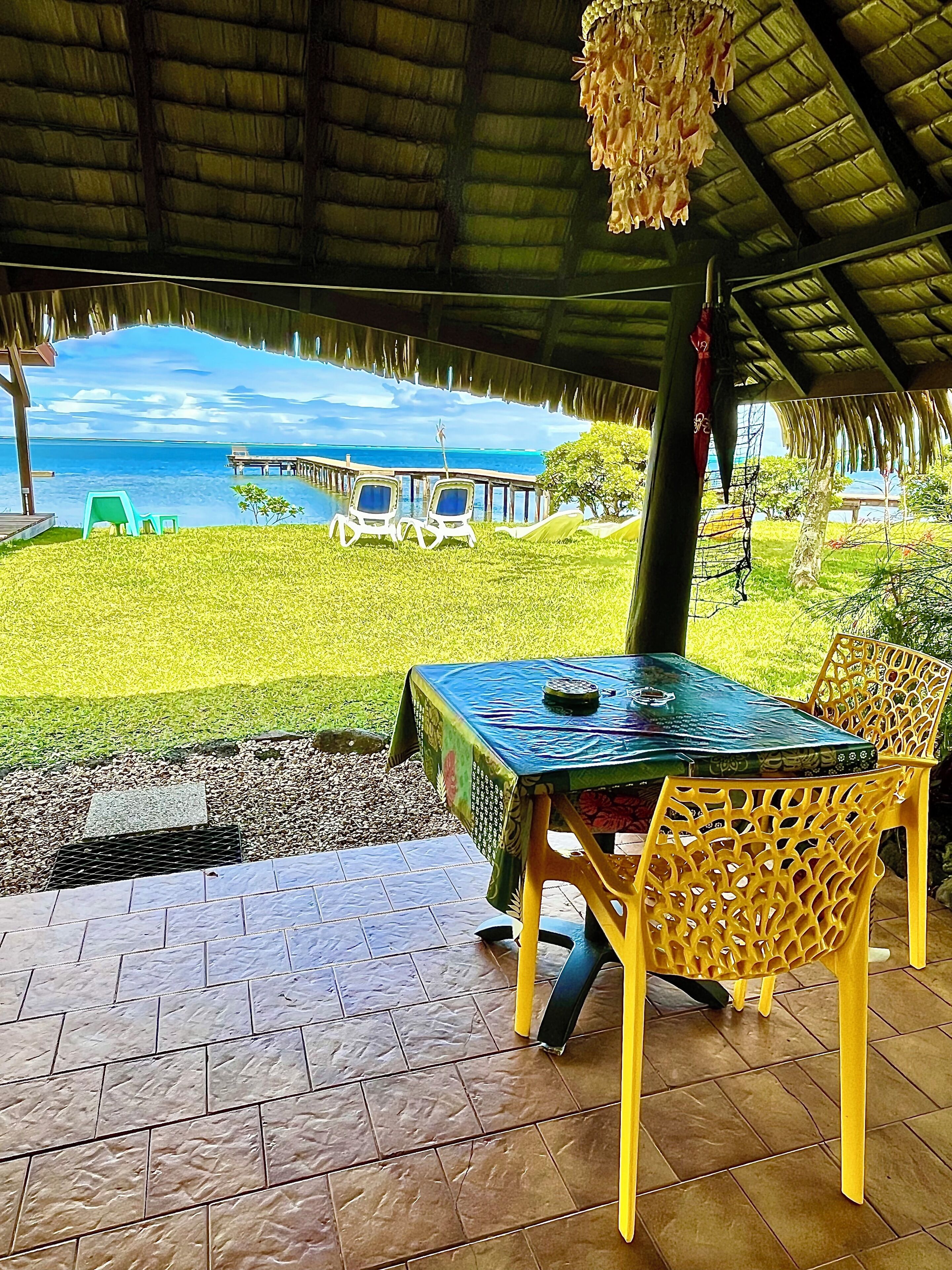 Bungalow luna di miele, lato spiaggia | Terrazza/patio