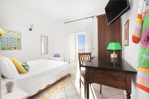Standard Double Room, Balcony, Sea View | Minibar, in-room safe, individually furnished, desk