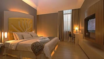 Select Comfort beds, in-room safe, individually furnished, desk