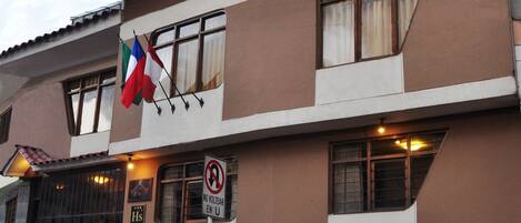 A szálláshely homlokzata