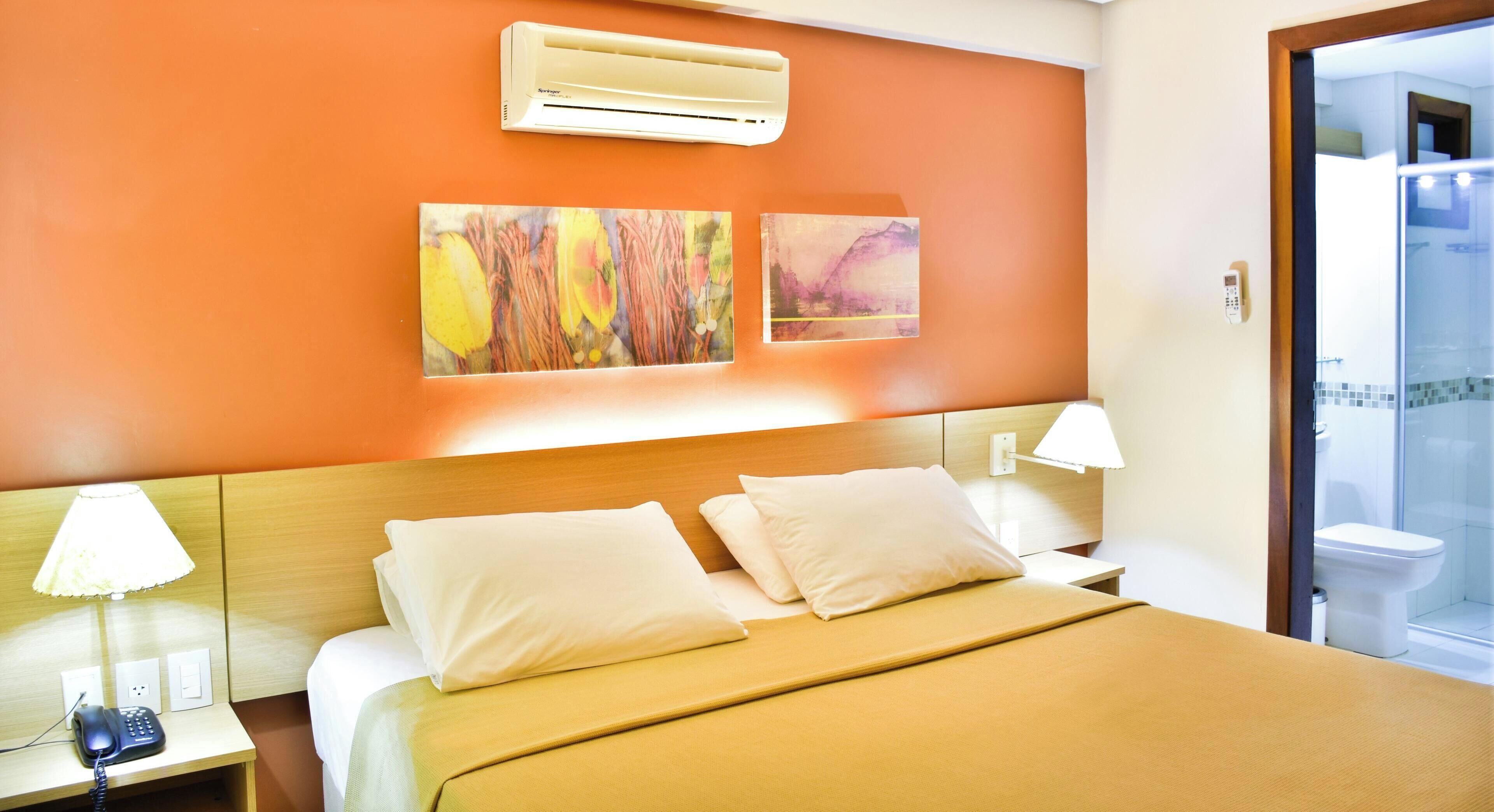 Minibar, desk, blackout drapes, free WiFi