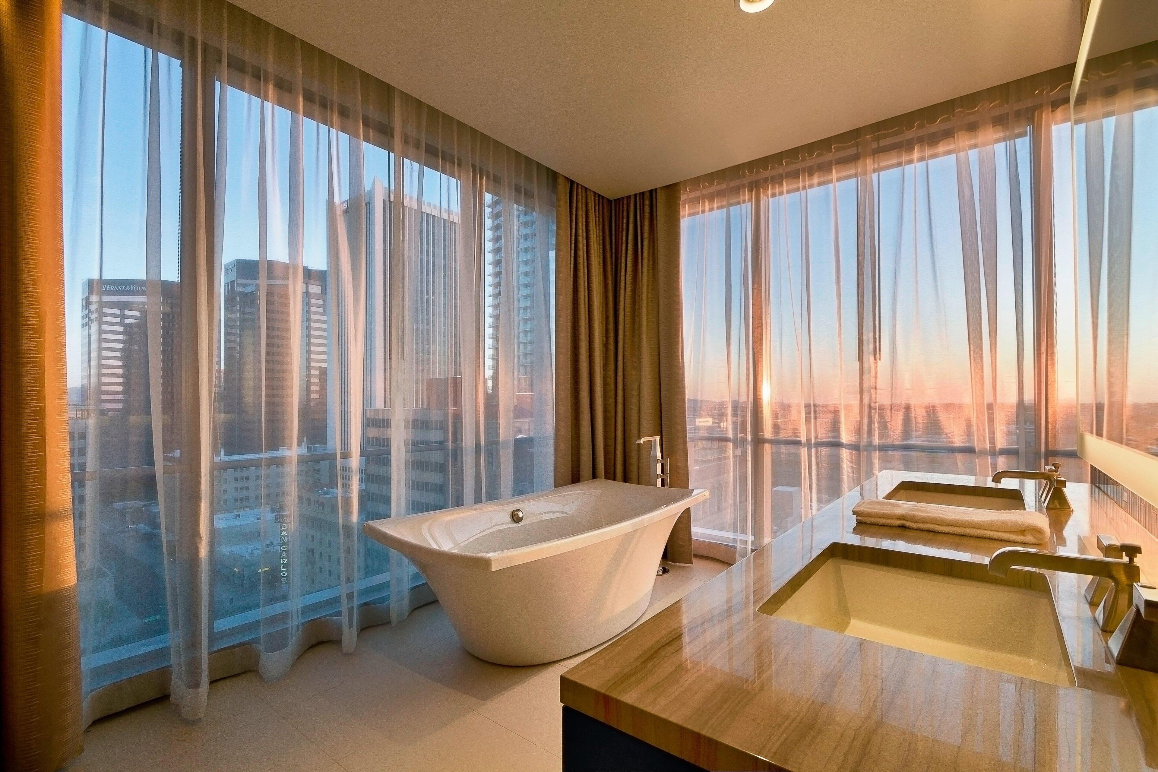 rainfall showerhead, free toiletries, hair dryer, bathrobes