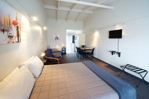 Blackout drapes, soundproofing, iron/ironing board, free WiFi