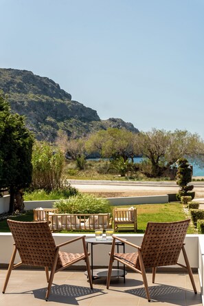 Deluxe Suite, 2 Bedrooms | Porch - Plakias Suites (Agios Vasileios)