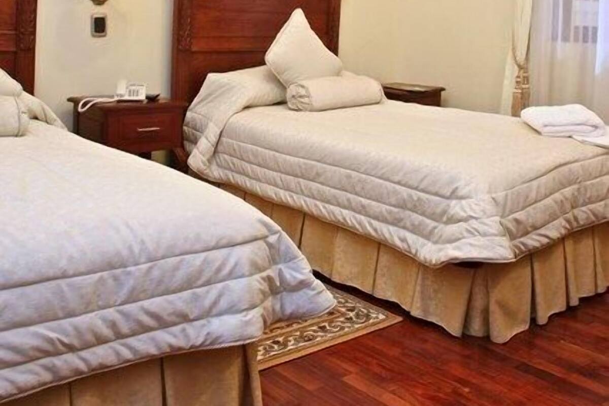 Habitación doble | Sábanas de algodón egipcio, ropa de cama de alta calidad y edredón 