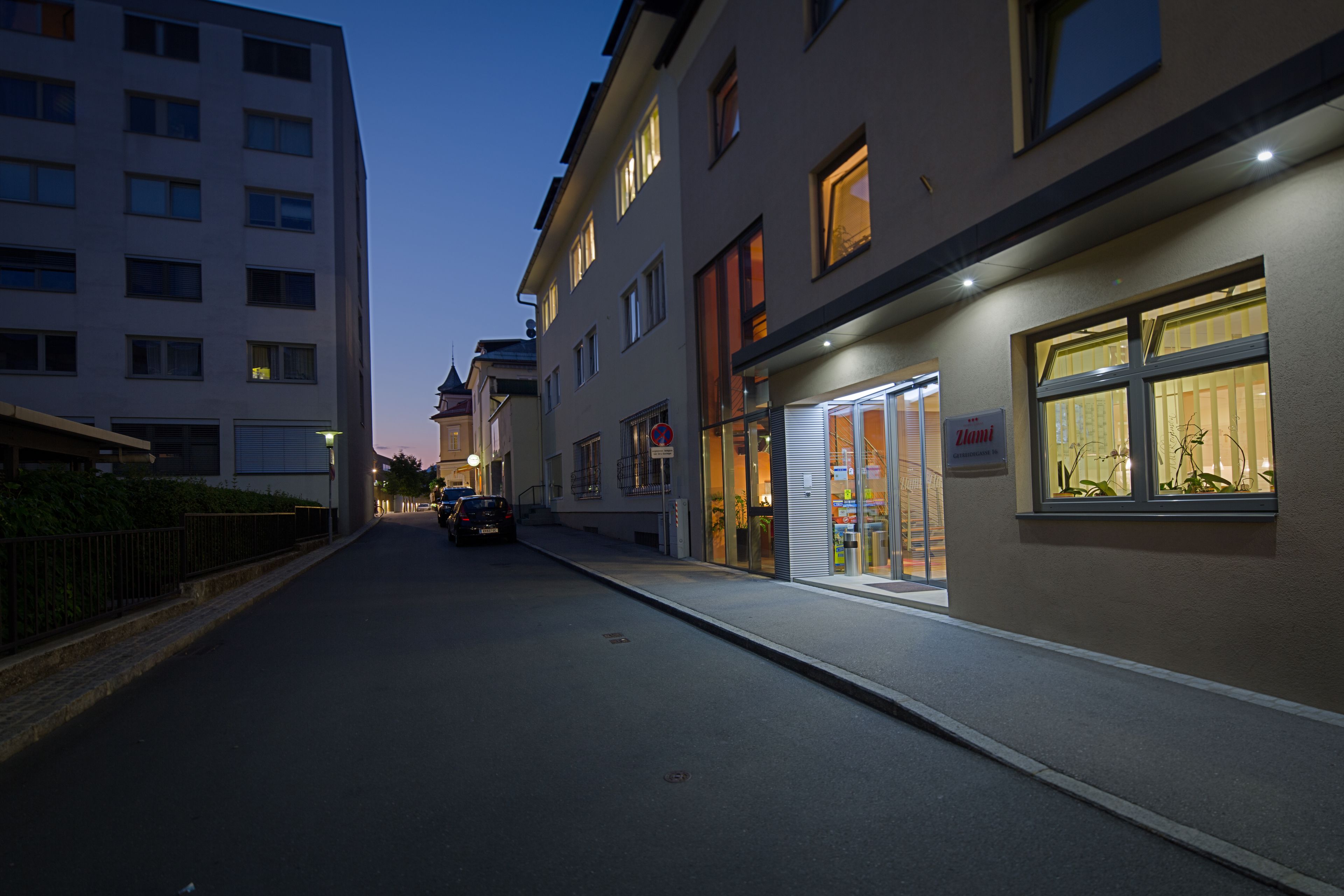 front of property – evening/night